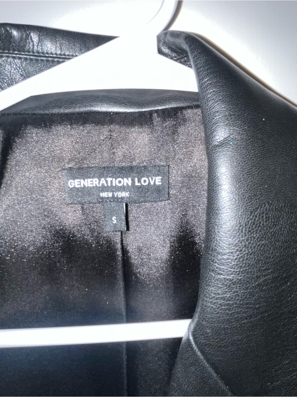Generation Love Faux Leather Blazer Black Size Small - Picture 5 of 7